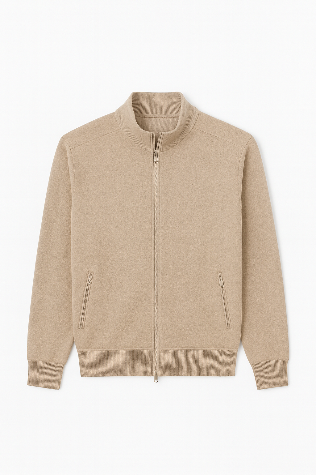 Elegant Sweater Med Lynlås Foran